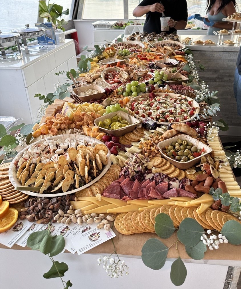 Grazing table on board