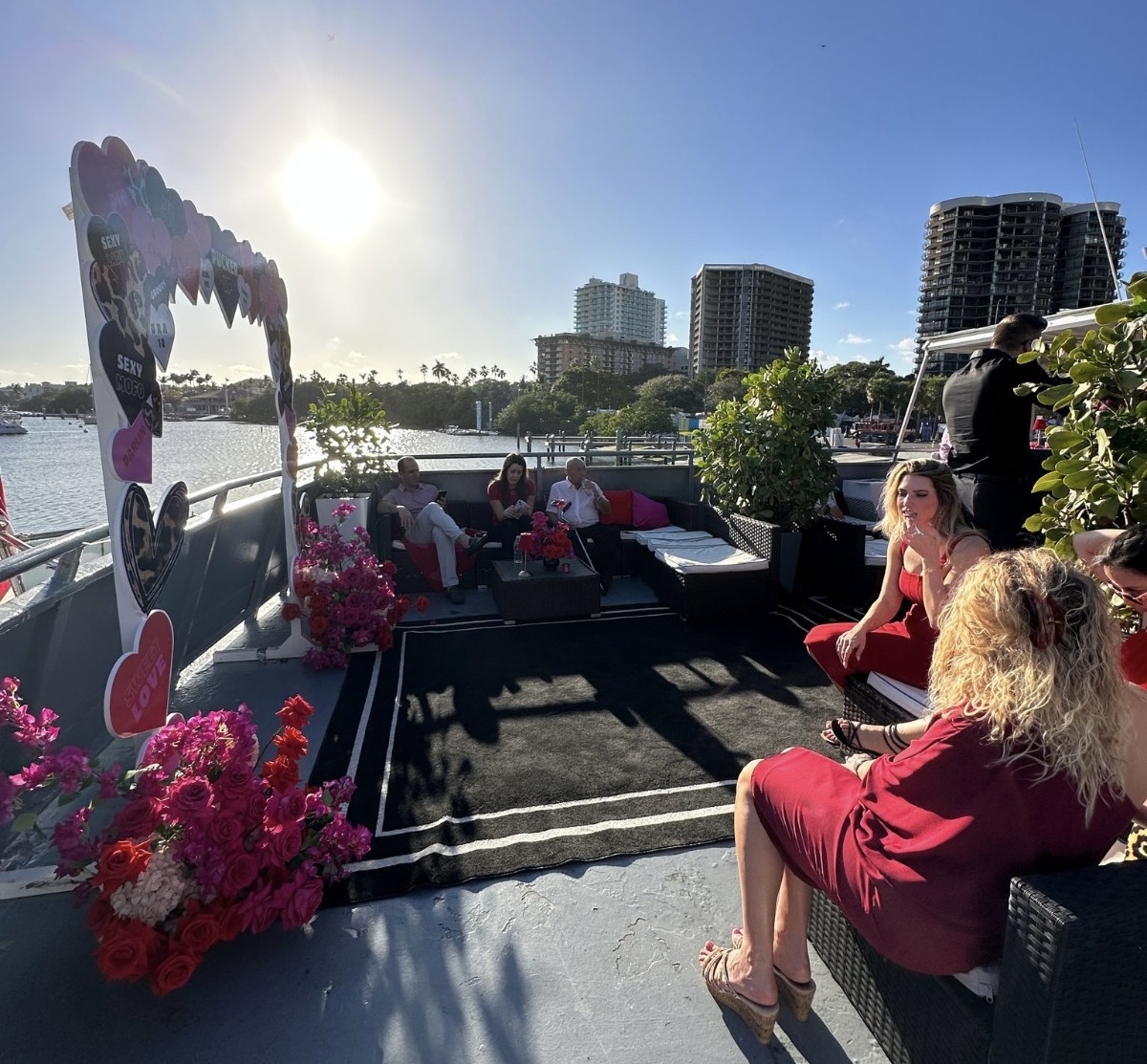 Valentine's themed deck setup