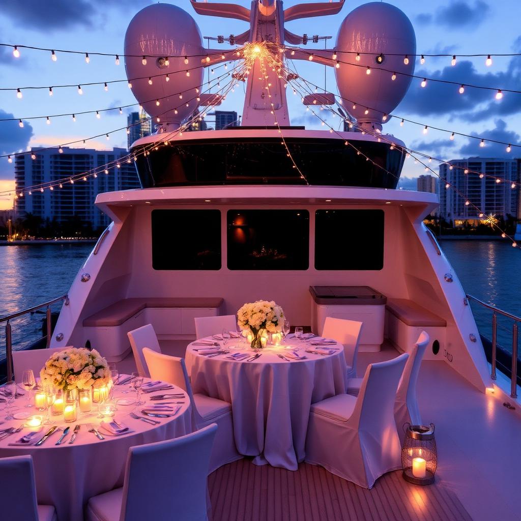 Private event set up aboard the Celebration charter boat